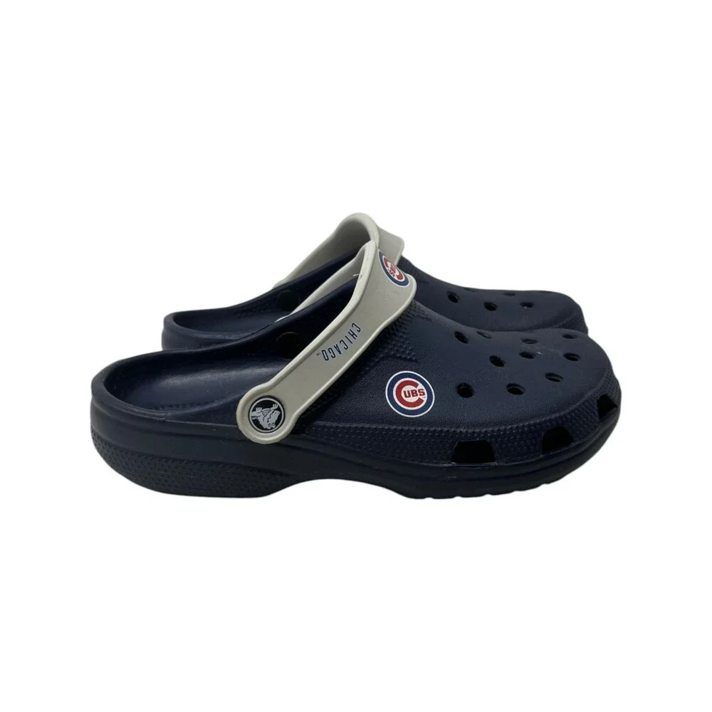 Crocs Clogs Mens Size 7 Womens Size 9 Blue Chicago Cubs MLB Slip On